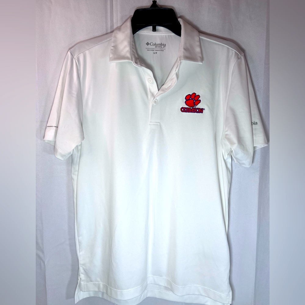 COLUMBIA Clemson College South Carolina Golf White Polo Women's Petite Small